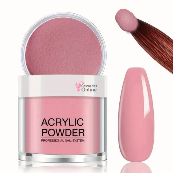 Pudra acrilica Amelie Nude de 10g pentru constructie unghii false Cod ADP242 Rouge Nude